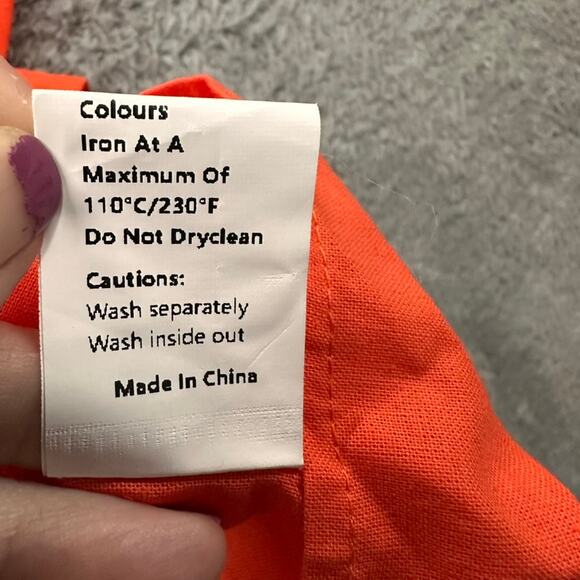 Commense NWOT XL Orange Kimono Linen Blend Open Front Belt Casual Top - Picture 7 of 7